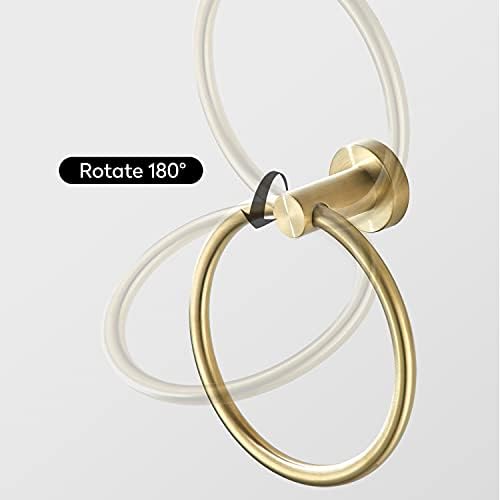 WEIKO Gold Toilet Paper Holder Towel Ring 2pc