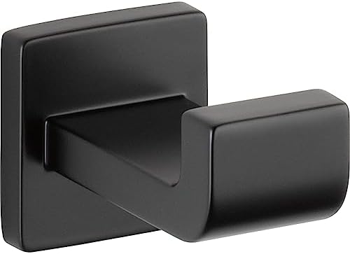 Matte Black Single Towel Hook for the Bathroom