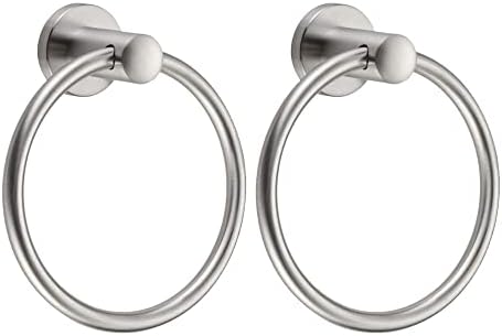 BGL Stainless Steel Towel Ring Brushed Nickel 2-Pack