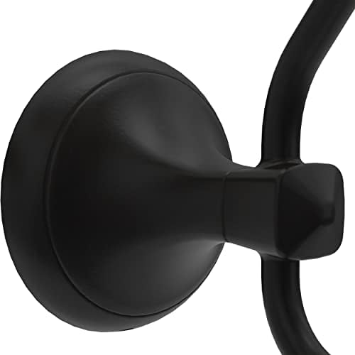 Delta Double Towel Hook for Bathroom Matte Black Durable Easy to Install