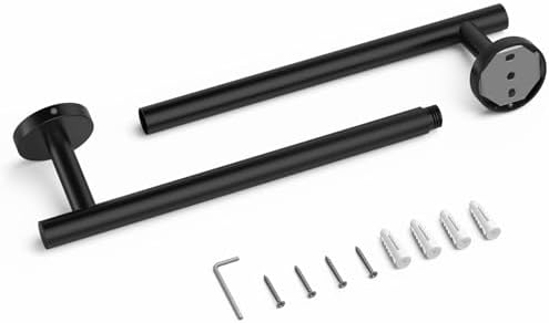 Matte Black 24-Inch Stainless Steel Towel Bar Set