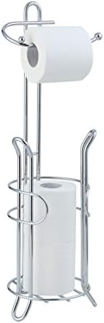 SunnyPoint Toilet Roll Holder Stand with Reserve Chrome