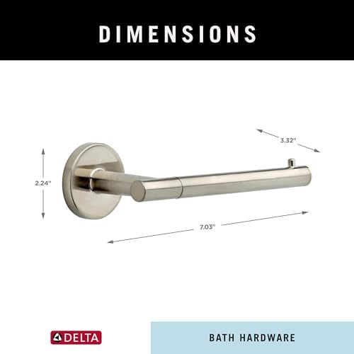 Delta Trinsic 1-Pack Stainless Steel Toile Paper Holder Single-Post