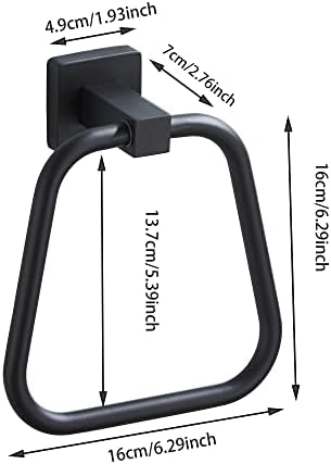 Sturdy Matte Black Towel Holder