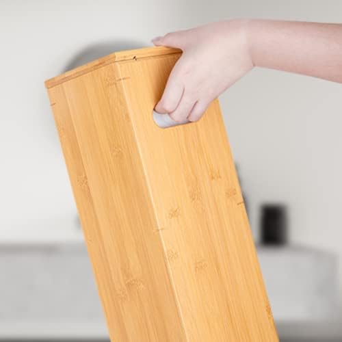 Bamboo Toilet Paper Holder - 3 Roll Organizer Stand