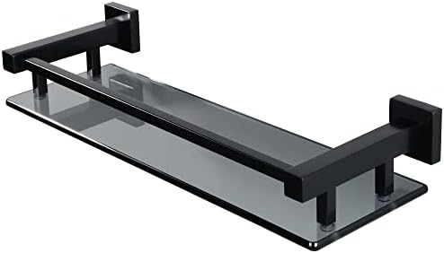 Contemporary Floating Glass Shelf for Bathrooms Living Spaces