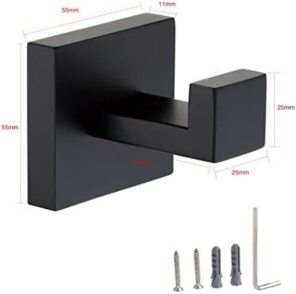 Stainless Steel Bathroom Towel Hook Matte Black