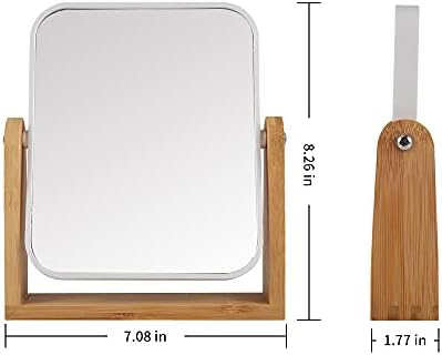 Natural Bamboo Magnifying Mirror 3X Swivel Beauty Gift