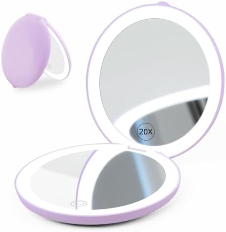 Travel Compact Magnifying Mirror with Lights