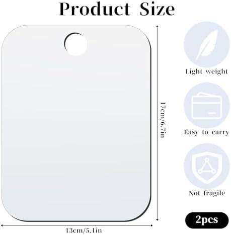Fogless Mirror for Shaving Acrylic Portable Handheld Wall Hanging