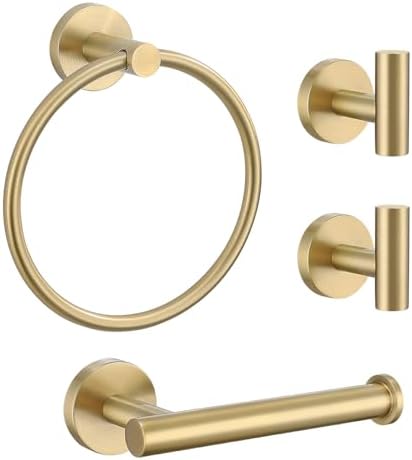 Lairuier 4-Piece bathroom hardware set Brushed Gold