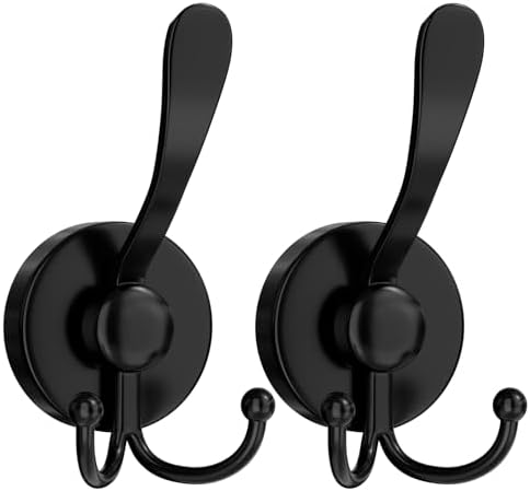 Suction Cup Shower Hooks for Bathroom Kitchen - 2-Pack