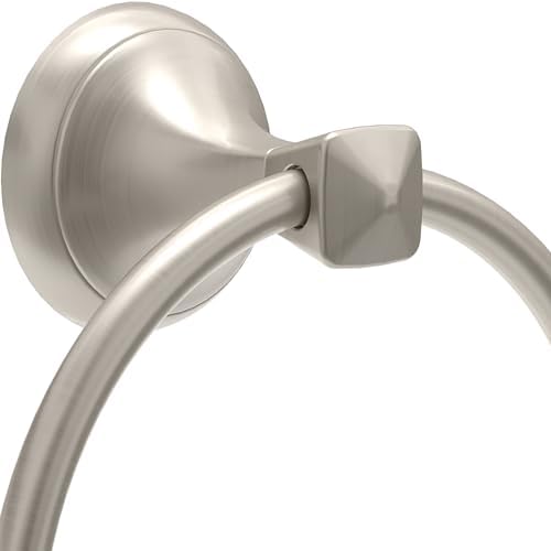 Delta ESATO Wall-Mounted Towel Ring Brushed Nickel SpotShield Bathroom Hardware