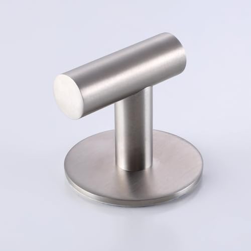 Zuvky Self Adhesive 304 Stainless Steel Waterproof Towel Hook 2-Pack Silver