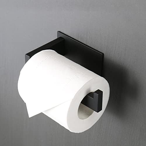 Stainless Steel Toilet Paper Holder Rust-Proof Easy to Install Matte Black