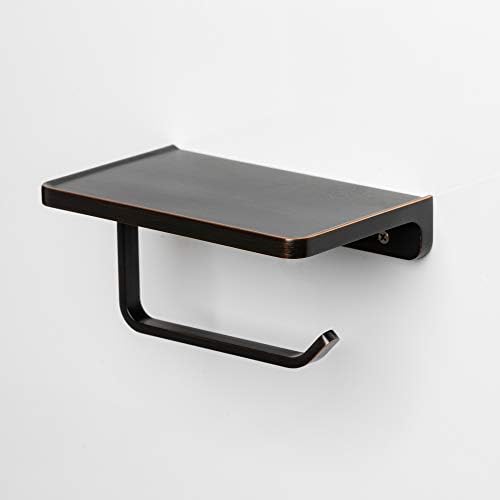 Linkaa Toilet Paper Holder Oil Rubbed Bronze Rust-Proof Aluminum Bathroom Storage