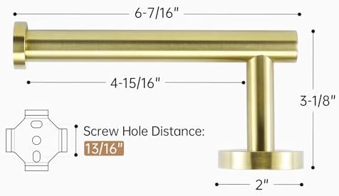 Sturdy Gold Toilet Paper Holder