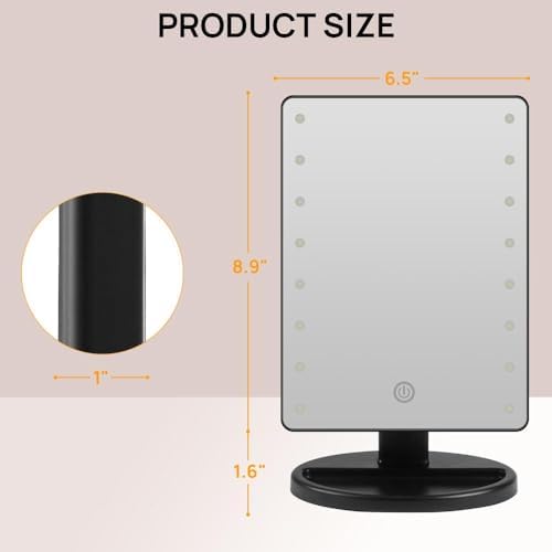 Bright Durable Makeup Mirror with Adjustment