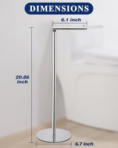Toilet Paper Holder Stand Space-Saving Modern Design 4 Rolls Included