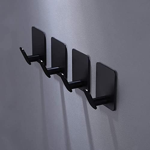 Delition Adhesive Hook for Bathroom Kitchen 4-Piece Set Strong Stylish Design