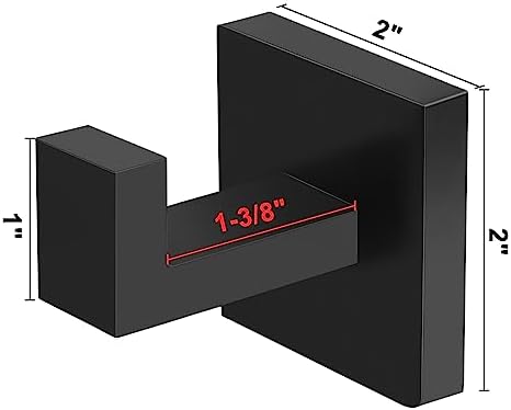IBosins 4 Pack Towel Hooks Heavy-Duty Stainless Steel Modern Design