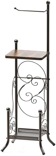 Toilet Paper Holder with Storage Bronze
