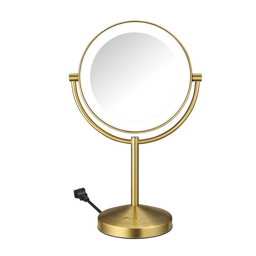 Conair Lighted Makeup Mirror Corded Brushed Brass