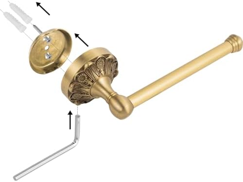 Antique Brass Petal-Relief Toilet Paper Holder