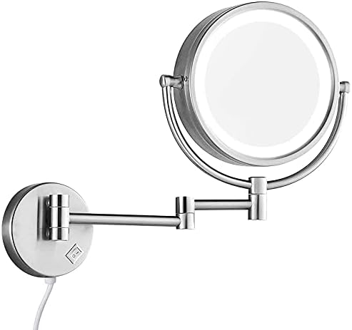 Wall-Mounted Makeup Mirror with LED Lights and 86-inch