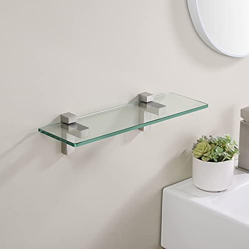 Sturdy Tempered Glass Bathroom Shelf