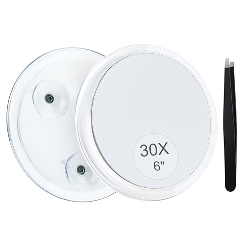 MIYADIVA 30X Magnifying Mirror with Suction Cups for Makeup and Travel