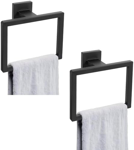 2 pack stainless steel towel hanger Matte Black