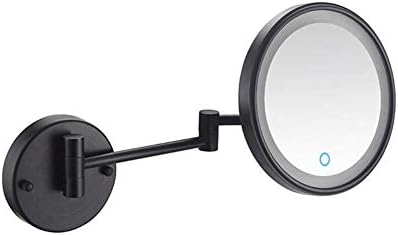 8-Inch Wall-Mounted Makeup Mirror with LED Lights and 360 Swivel