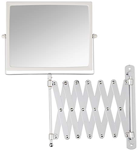 JERDON Swivel Wall Mount Mirror - 5X Magnification 30 inch Wall Extension