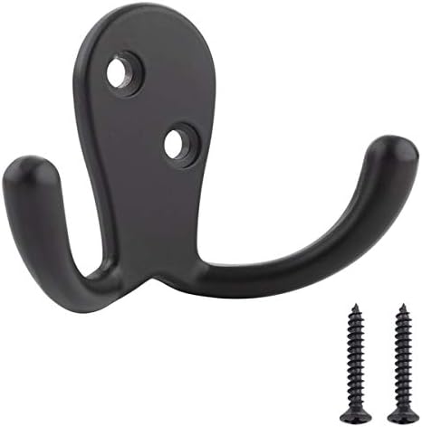 Curved Zinc Robe Hook 5-Pack