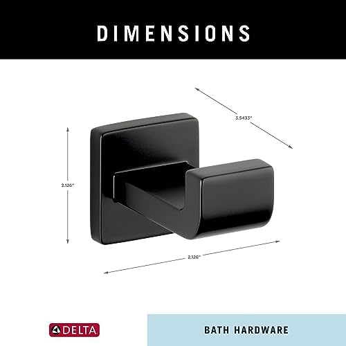 Matte Black Single Towel Hook for the Bathroom