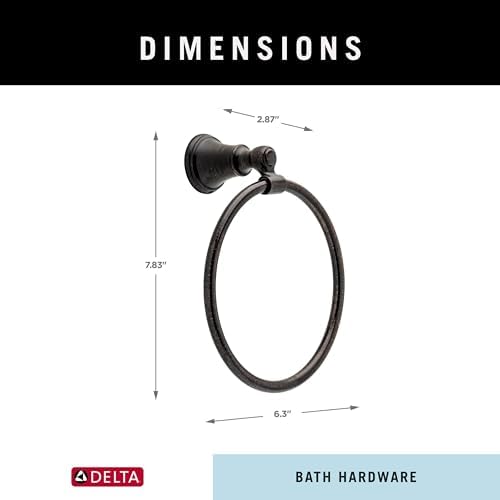 Delta Woodhurst 1-Pack Towel Ring Holder in Venetian Bronze