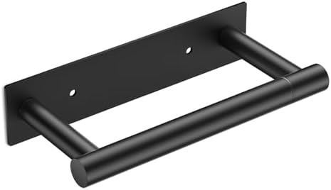 FORIOUS Black Stainless Steel Toilet Holder