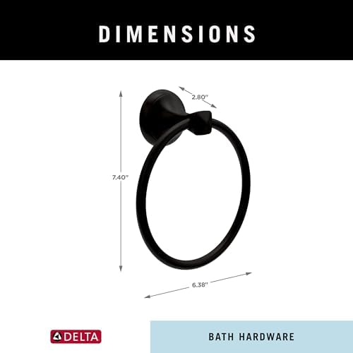 Durable Matte Black towel ring Bathroom Hardware