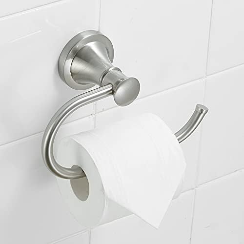BESy Brushed Nickel Toilet Tissue Paper Holder Rustproof Durable Bathroom Accessory