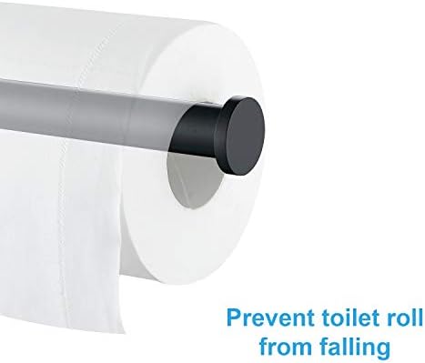 Tastos Matte Black Stainless Steel Toiletpaper Holder