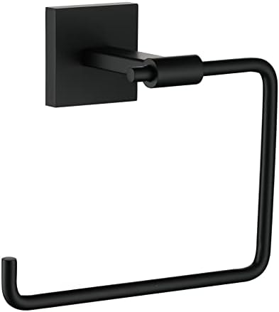 Kokosiri Bath Towel Ring Wall Mounted Stainless Steel Matte Black B3007BK