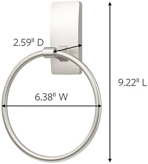 Command Hand Towel Holder SATIN NICKEL Water Resistant Rust Resistant