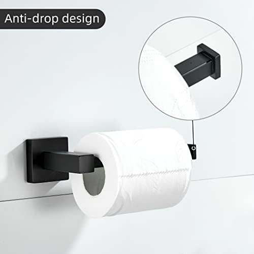 Black Toilet Paper Holder Set