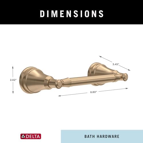 Delta Mylan 1-Pack Toilet Paper Holder - Wall-Mounted Champagne Bronze MYN50-CZ