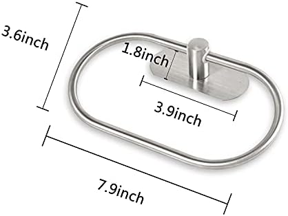 Self Adhesive Towel Ring Brushed Nickel 100 Stainless Steel