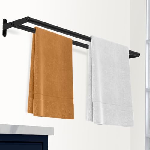 Double Towel Bar 24 Towels Stainless Steel Easy Wall-Mounted