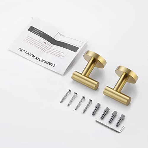 KES Premium Stainless Steel Towel Hook Gold-Brushed Bath Kitchen Essentials