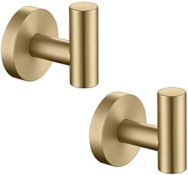 TASTOS Brushed Gold Bathroom Towel Hook Set