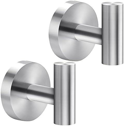 Ravinte 2-Pack Towel Hooks Brushed Nickel Bathroom Towel Hooks